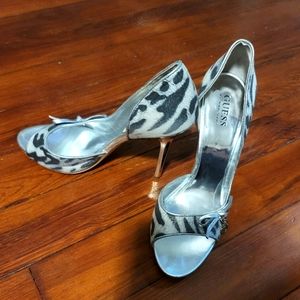Guess by Marciano animal print peep toe